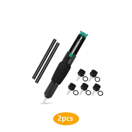 

2pcs Solder Sucker Soldering Iron Suction Pump Remover Press Removal Pen Househole Professional Work Tool with Replacement Nozzles