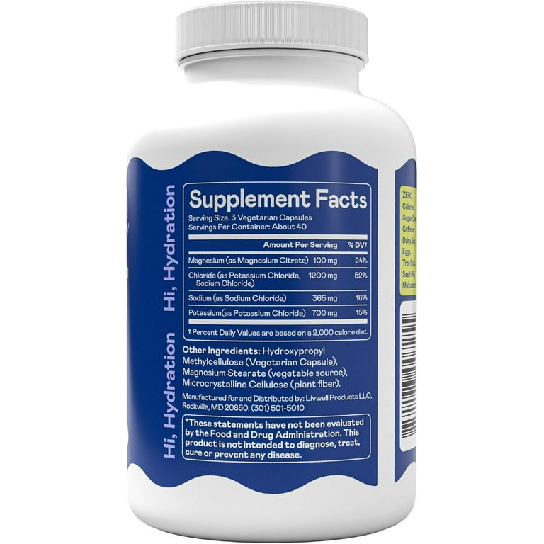 Keto K700 Unflavored Electrolyte Capsules | 40 Servings - Walmart.com