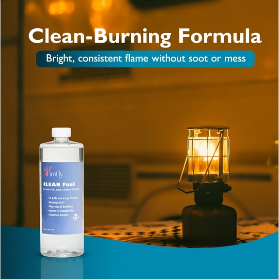 Firefly Clean Lamp Oil, Odorless & Smokeless, 32 oz