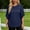 Tops-278Blue, variant on Xdegoge 3/4 Sleeve Tops for Women Crew Neck Regular Fit Tunic Tops 3/4 Sleeve Casual Tops Sparkly Glitter Chiffon Overlay Layering Wear