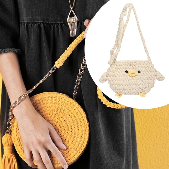 Bolso bandolera de punto para mujer, compacto y creativo, ideal para ir al trabajo, en verano y al aire libre. Beige