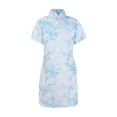thumbnail image 2 of XXWXYD Toddler Girls Floral Print Cheongsam Dress, Stand Up Collar Chinese Styled New Year’s Gown Holiday Dresses, Big Kids Traditional Oriental Style Par𝗍y Outfit for Festivals, 2 of 9