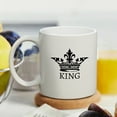 thumbnail image 6 of Funnil King Queen Coffee Mug Set His and Hers Engagement Wedding Newlywed Gifts for Couples White, 6 of 7