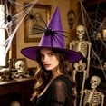 thumbnail image 7 of 2026 Halloween Indoor Decorations Piece Classic Pointed Wizard Hat With Black Bug Ornament Non Woven Fabric For Adult Kid Role Outfit Halloween Party Dress Up And Holiday Wear Accessories, 7 of 7