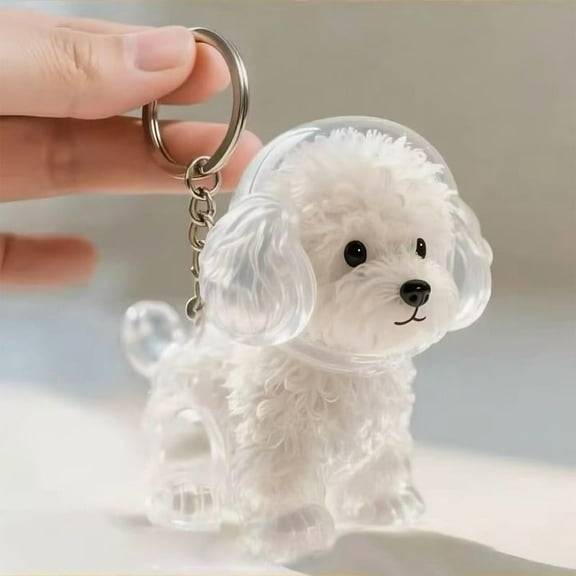 2pcs Pet Hair Collection Pendant Keychains Lightweight Key Purse Handbag with Cute Charms for Versatile Party Gift Essentials