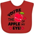 thumbnail image 3 of Inktastic Youre the Apple of My Eye Valentine Pun with Cute Apple Boys or Girls Baby Bib, 3 of 4
