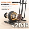 thumbnail image 5 of FUNMILY Walnut Stride Pro Heavy Duty Elliptical Machine for Home Gym | 16-Inch Stride, 400LBS Capacity, Ultra-Quiet Low-Impact Cardio for Small Spaces, 5 of 7
