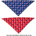 thumbnail image 5 of Bandana, Polyester Dog Bandana, Reversible, 4th of July, X-Large, Blue Red, Independence Day-1, 5 of 6