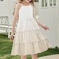 thumbnail image 4 of FamilyThread Girls Casual Gradient Sleeveless Dresses Spaghetti Strap Summer Swing Twirly Sundress A-Line Dress For 4-14Y, 4 of 7