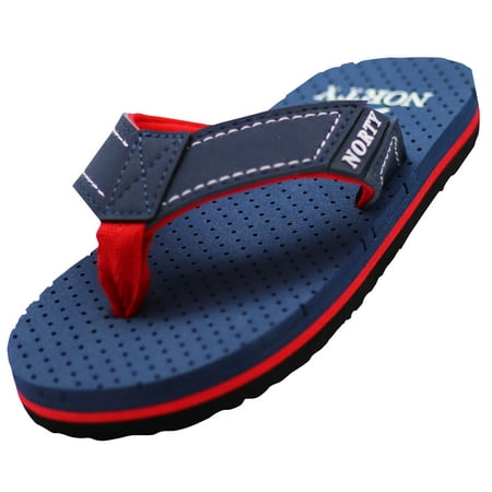 

NORTY Boy s Flip Flop for The Beach Pool Everyday - Runs One Size Small 41431-12MUSLittleKid (Navy/Red)