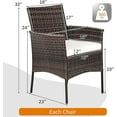 thumbnail image 3 of Wubio Set of 2 Patio Dining Chairs Outdoor PE Wicker Chairs with Soft Cushions, All-Weather Rattan Chairs for Garden Backyard Lawn Poolside Balcony, 3 of 7