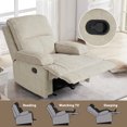 thumbnail image 6 of BALICHUN Recliner Chairs for Adults,Rocking Glider Chairs for Nursery,Ergonomic Living Room Chairs with Level, Overstuff Armrest& Backrest(Beige), 6 of 9