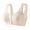 Beige, variant on Bras for Women Comfort Front Closure Cotton Wireless Full Coverage Support No Underwire Breathable Padded Bra Everyday Skin Friendly 40