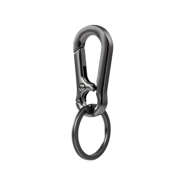 Mosquetón de metal de alta resistencia para escalada, con cierre de rosca, forma ovalada, ligero, para alpinismo, escalada en roca, acampada y senderismo