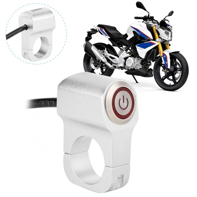 Accesorios para motocicletas, interruptor de faro de manillar Interruptor de luz de punto de aluminio para motocicleta Interruptor de montaje en manillar Estándares líderes en la industria