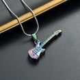 thumbnail image 3 of Guitar Cremation Jewelry for Ashes Holder Urn Necklace Lockets for Human Ashes Pet Ashes Pendent for Ashes and Chain for Memorial Musician, 3 of 5