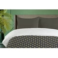 thumbnail image 4 of Ambesonne Blue Yellow Vintage Duvet Cover Set, Fleur de Lis, 2-Calking, Night Blue and Earth Yellow, 4 of 6