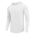 thumbnail image 4 of CHZAYXI Hoodies for Men Lightweight Pullover Long Sleeve Hooded Sweatshirt Casual Gym Workout Sweatshirts Athleisure Running Hoodie(X-Large,White), 4 of 5