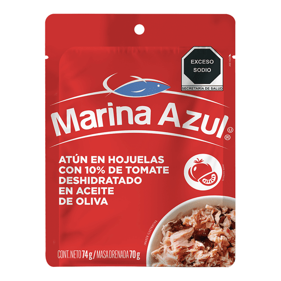 Lomo de atún Marina Azul aleta amarilla con tomate deshidratado en aceite de oliva 74 g