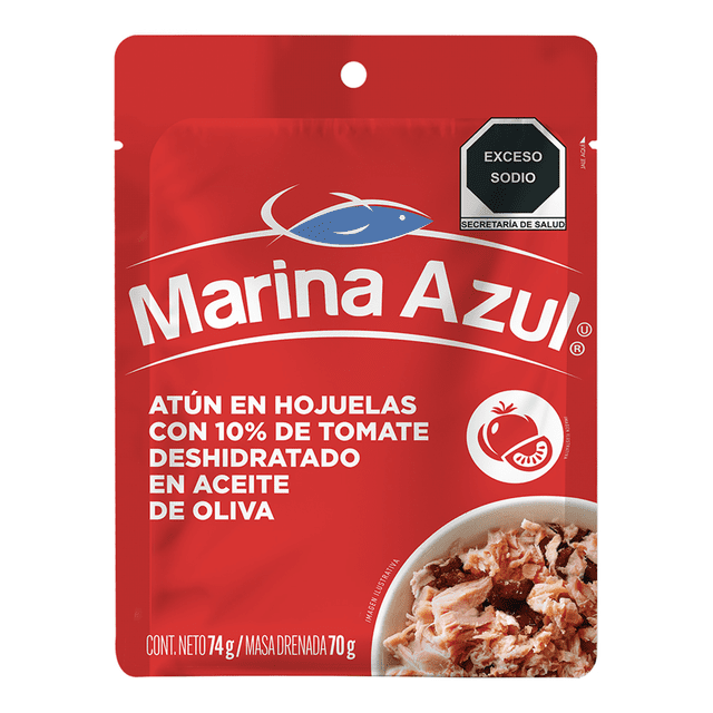 Lomo de atún Marina Azul aleta amarilla con tomate deshidratado en aceite de oliva 74 g
