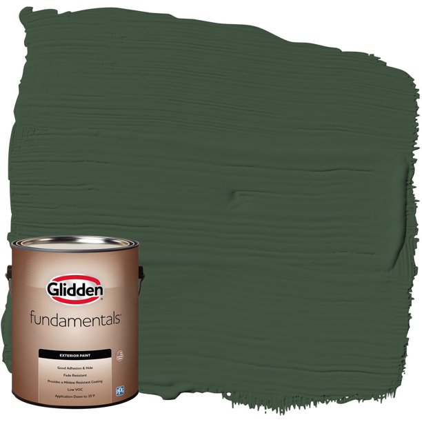 Glidden Fundamentals Exterior Paint Pine Forest, SemiGloss, 1 Gallon