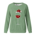 thumbnail image 4 of Uoodti Womens Long Sleeve Plus Size Gift Crewneck Sweatshirts Ugly Christmas Sweater Women Funny Red Wine Glass Shirts Pullover, 4 of 4