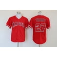 thumbnail image 1 of Angels Jersey Uniform Baseball Uniform 27#17 Fan Elite Baseball Uniform Button T-Sleeve Sports Shirt, 1 of 2