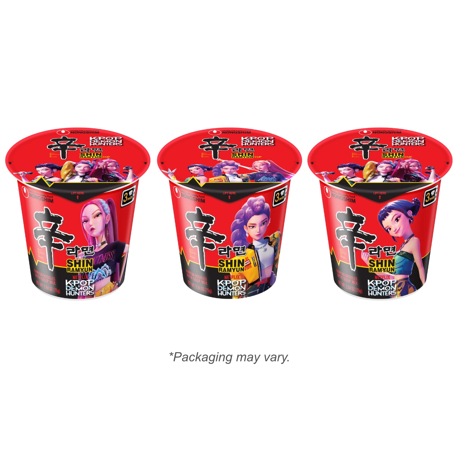 Nongshim Shin Ramyun Spicy Beef Ramen Noodle Soup Cup, 2.64oz X 1 Count, Shelf-Stable