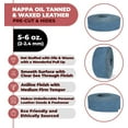thumbnail image 2 of ELW 5-6 oz 2-2.4mm Nappa Oil Tanned & Waxy Finish Leather Belt Grade Straps  Size: 2"x72" 5.1x183cm  Blue Color  Full Grain Craftsman A/B Grade Natural Cowhide, DIY, Crafting, Strips, 2 of 7