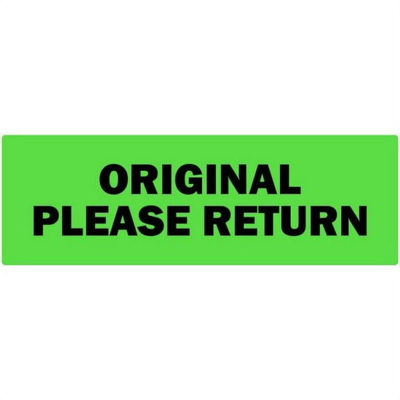 Original Please Return Labels