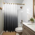 thumbnail image 5 of Americanflat 71x74 Grey Ombre Shower Curtain - 100% Polyester Shower Curtain - Water-Resistant Bath Curtain with Metal Grommets and 12 Shower Curtain Rings - Gradient Shower Curtains for Bathroom, 5 of 5