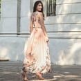 thumbnail image 6 of Hotian Women Halter Floral High Waist Chiffon Maxi Party Prom Dress Pink XL/US10-US12, 6 of 6