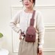 thumbnail image 5 of Bolso de pecho para mujer, riñonera, bolsos de mensajero de moda, bolsillo en la cintura del pecho (púrpura), 5 of 6