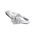 thumbnail image 2 of Adjustable White Gold Plated Open Ring Copper open ring Rhinestone Studded Jewelry Lovers Couple Wedding, 2 of 6