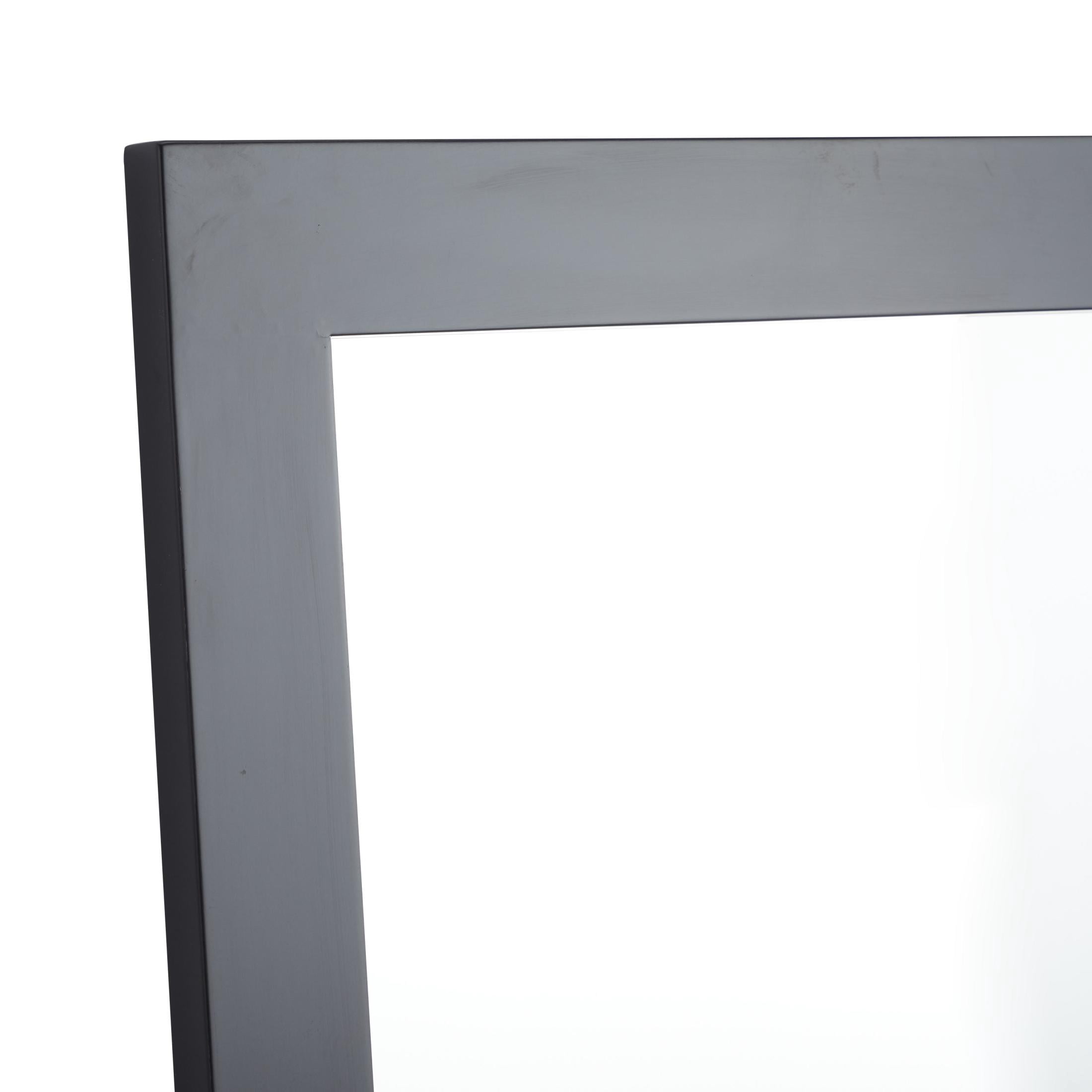 DecMode 24" x 36" Black Wall Mirror