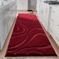 thumbnail image 3 of Bathroom Rugs Runner 24 x 72 Inch, Extra Long Bathroom Rug Non-Slip Machine Washable Bath Mats, Burgundy Red Soft Carpets for Shower, 3 of 6