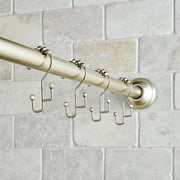 Better Homes & Gardens Satin Nickel Easy Glide Double Shower Hooks, Rustproof, 12 Count