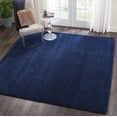 thumbnail image 6 of Nourison Malibu Shag Solid Shag Navy 7'10" x SQUARE Area Rug, (8' Square), 6 of 8