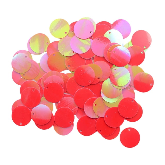 KLKCMS 130 Pieces Round Loose Sequins 16mm for Jewelry Making Garment Wedding