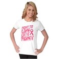 thumbnail image 3 of Fight to Live Breast Cancer Womens Fitted Plus Size Graphic Tee Brisco Brands 3X, 3 of 5