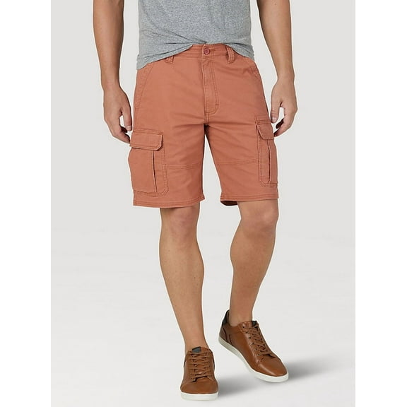 Men's Wrangler Authentics Stretch Cargo Short in Copper Brown