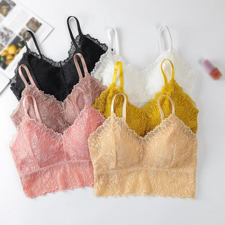 Women Beauty Back Lace Bra Camisole With Chest Pad Push Up Underwear One  Size