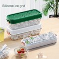 thumbnail image 1 of 1 Set Ice Cube Maker Compartment Low Temperature Resistance Large Capacity Ice Making Ice Storage Box with Lid Household Supply, 1 of 8