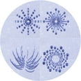 thumbnail image 1 of Ahgly Company Indoor Round Patterned Lavender Blue Area Rugs, 6' Round, 1 of 1