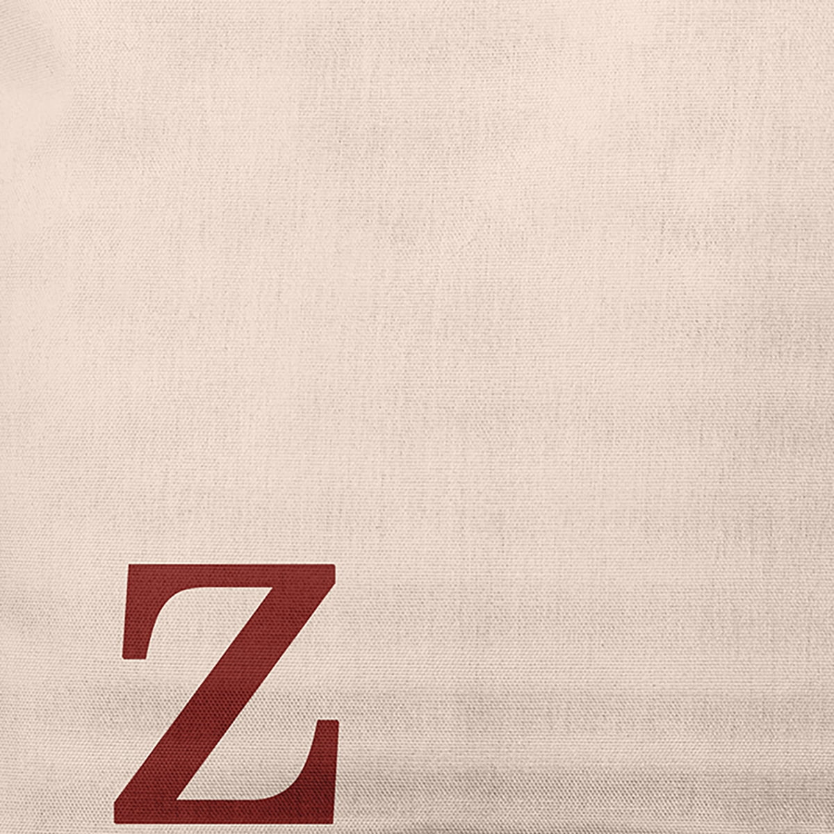Simply Daisy 14" x 20" Modern Monogram Decorative Throw Pillow, Maple Red