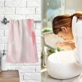 thumbnail image 7 of Pure Cotton Face Towel 16x28 Inches Hand Towel Bath Towel Hand Bath Towels Soft Good Water Absorption for Washing Face Wiping Face Pretty Pink Love Heart Pattern, 7 of 7