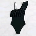 thumbnail image 5 of Lopeceal Women Ruffles Flounce One Piece Swimsuit Sexy Deep V Neck Plunge Bathing Suit Monokini with Belt, 5 of 8