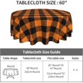 thumbnail image 4 of Round Thanksgiving Tablecloth 60 Inch Orange Black Buffalo Plaid Table Cover Waterproof Circle Table Cloth for Holiday Party Outdoor Kitchen Dining Table Decoration, 4 of 6
