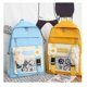 thumbnail image 2 of Kawaii School Bag Five-piece Canvas School Bag With Teddy Bear Boys Girls Back To School Supplies-blue, 2 of 4