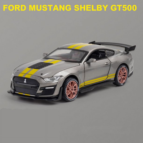 1:32 Ford Mustang Shelby GT500, modelo de coche deportivo de aleación, vehículos de juguete y fundido a presión, modelo de coche de Metal, colección de simulación, juguete para regalo para niños